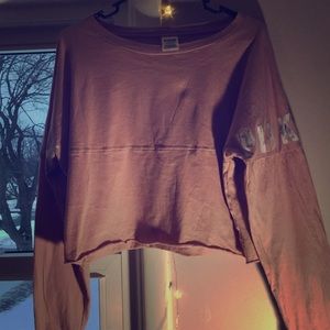 Pink, Victoria secret crop top / long sleeve